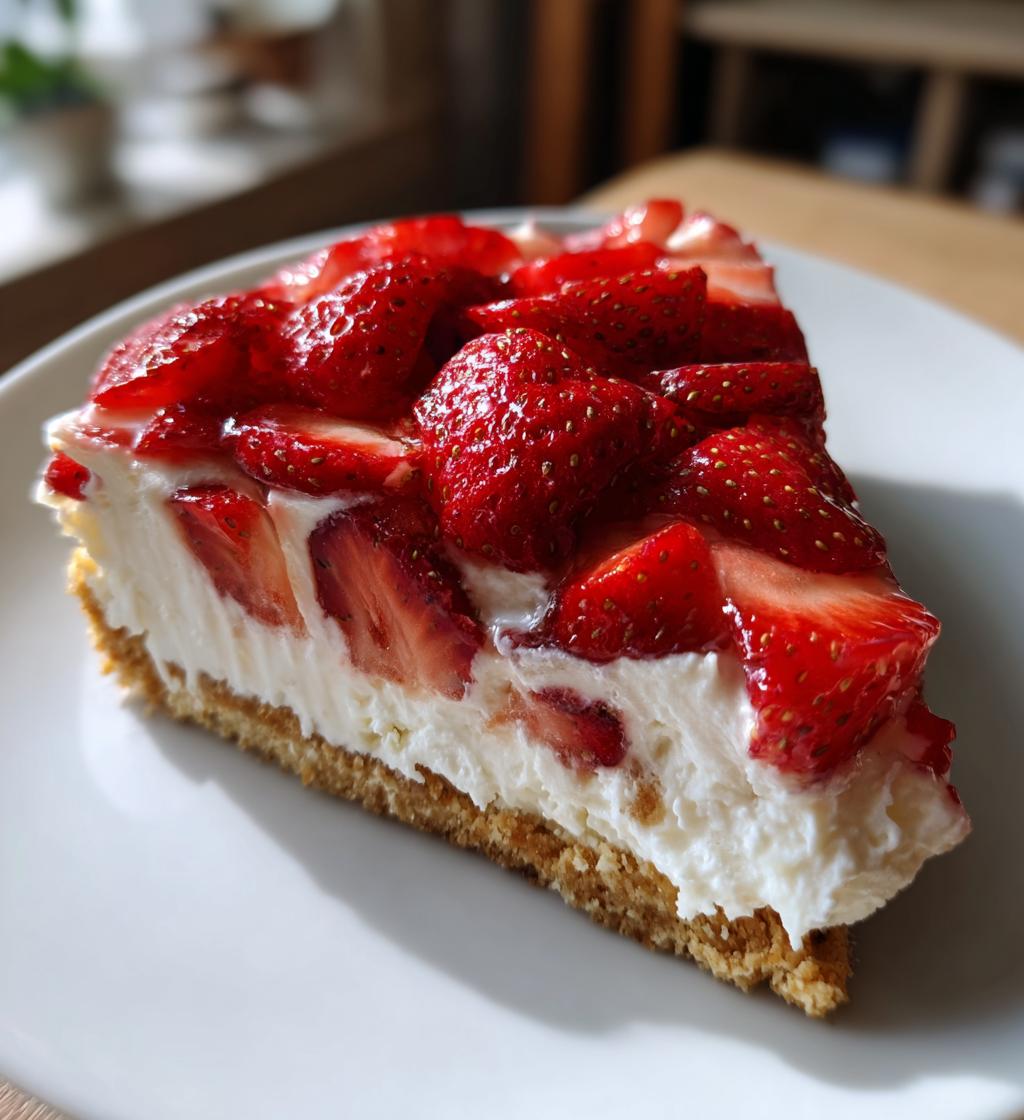 no bake strawberry cheesecake