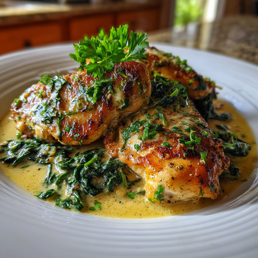 Chicken Florentine in Creamy Parmesan Sauce for 2 Delightful Nights