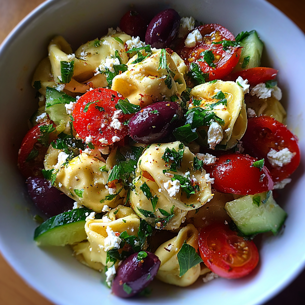 Greek Tortellini Salad with Olives &amp; Feta: 5 Bold Flavors