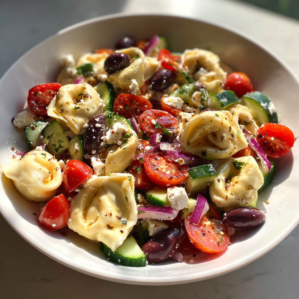 Greek Tortellini Salad with Olives &amp; Feta: 10-Minute Delight