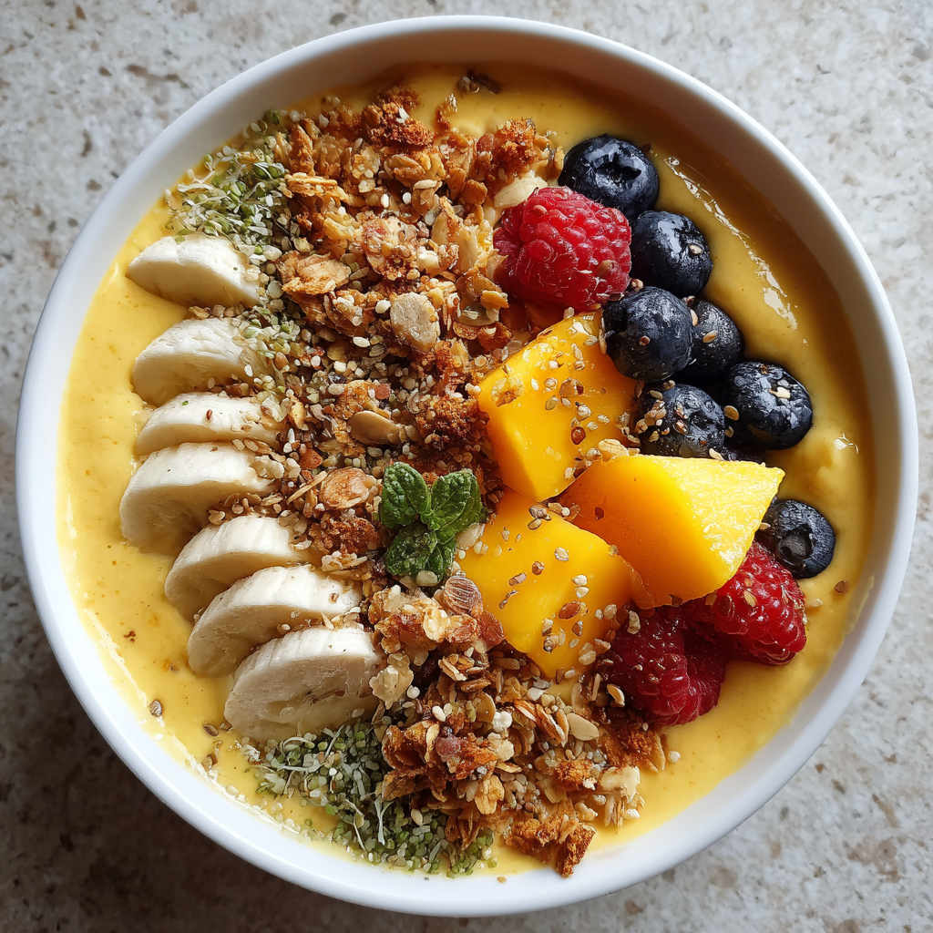 Mango Mint Smoothie Bowl: 2 Refreshing Servings Await