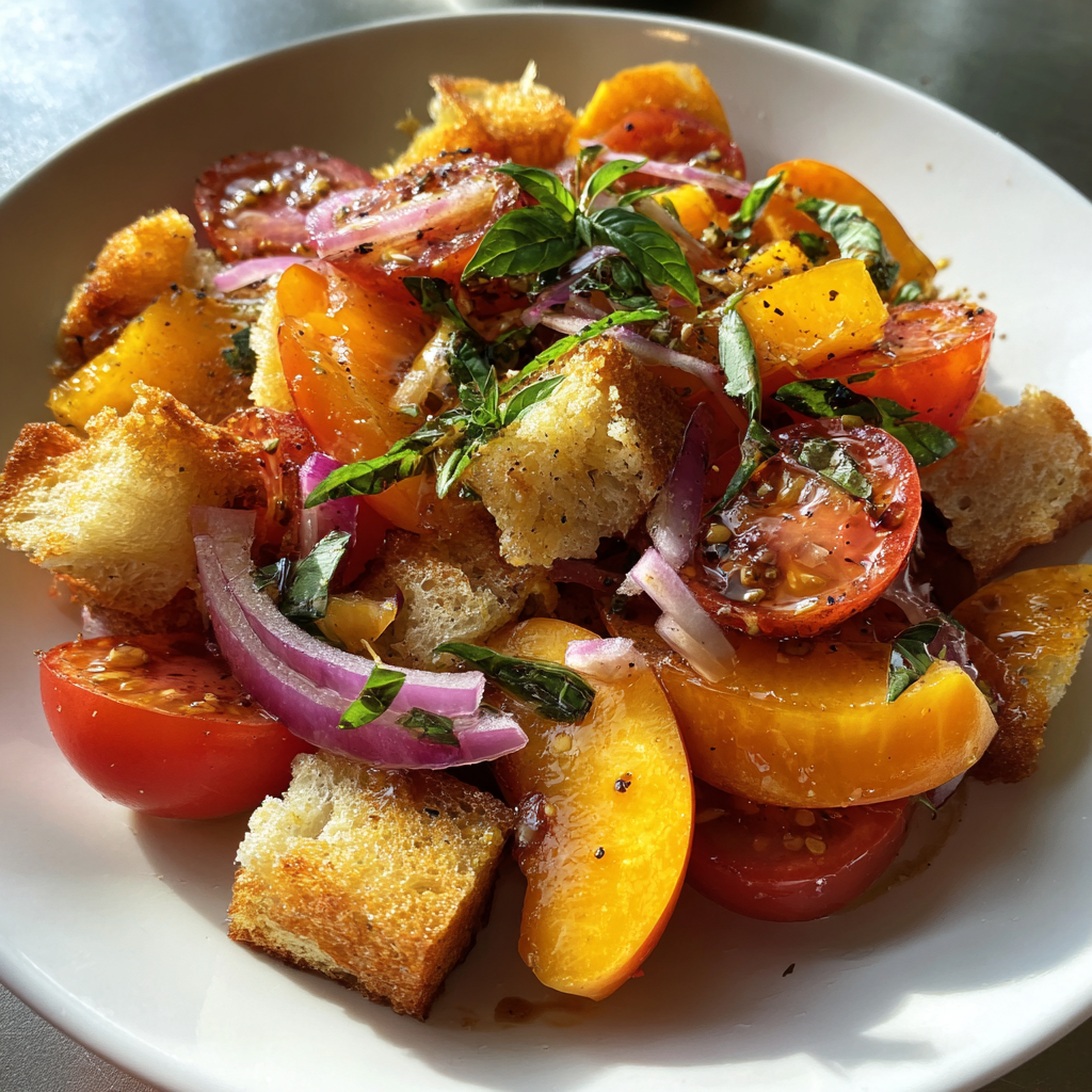 Peach, Tomato &amp; Panzanella Salad: 4 Vibrant Summer Servings